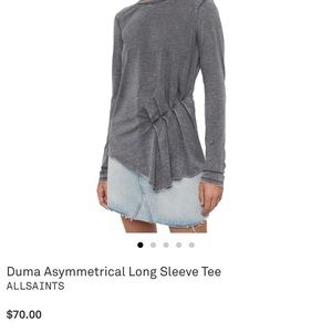Duma asymmetrical long sleeve tee